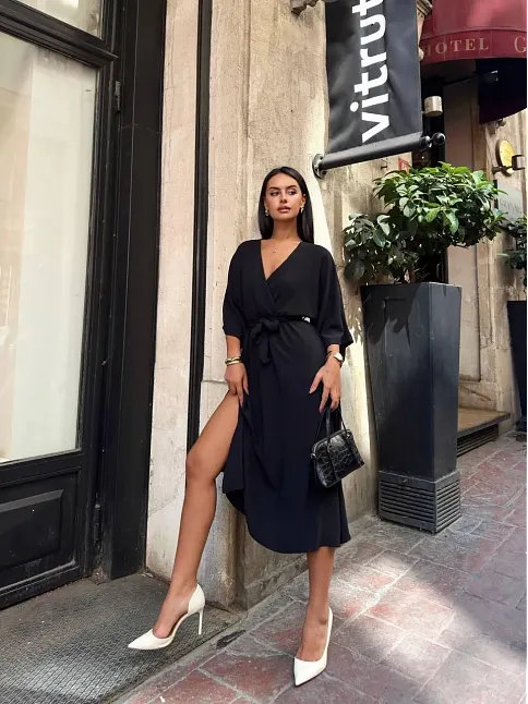 Ayrobin Midi Elbise