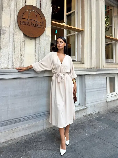 Ayrobin Midi Elbise
