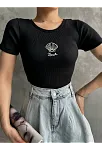 Bac Nakışlı Bluz