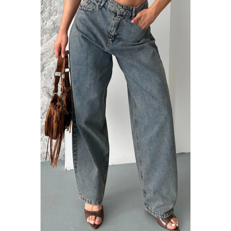 Baggy kar yıkama eskitme kahve jeans pantolon d2007 Baggy kar yıkama eskitme kahve jeans pantolon d2007