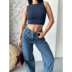 Baggy kar yıkama jeans pantolon koyu mavi d2007 Baggy kar yıkama jeans pantolon koyu mavi d2007