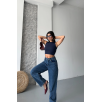 Baggy kar yıkama jeans pantolon koyu mavi d2007 Baggy kar yıkama jeans pantolon koyu mavi d2007