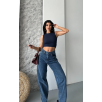 Baggy kar yıkama jeans pantolon koyu mavi d2007 Baggy kar yıkama jeans pantolon koyu mavi d2007
