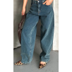 Baggy kar yıkama yeşil tint jeans pantolon d2007 Baggy kar yıkama yeşil tint jeans pantolon d2007