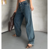 Baggy kar yıkama yeşil tint jeans pantolon d2007 Baggy kar yıkama yeşil tint jeans pantolon d2007