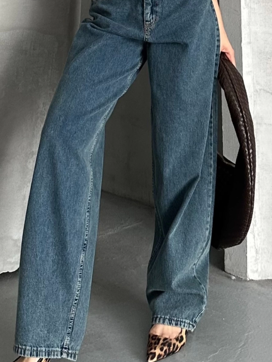 Baggy kar yıkama yeşil tint jeans pantolon d2007 Baggy kar yıkama yeşil tint jeans pantolon d2007