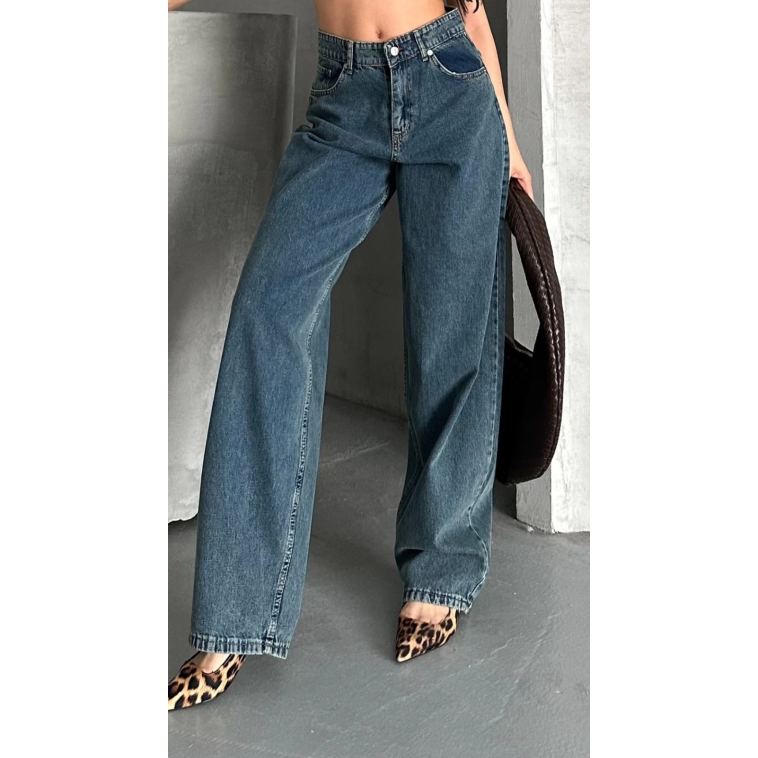 Baggy kar yıkama yeşil tint jeans pantolon d2007 Baggy kar yıkama yeşil tint jeans pantolon d2007