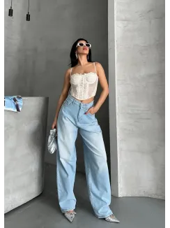 Baggy Süper Taş Bıyık Yıkama Buz Mavi D2007