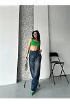 Baggy Süper Taş Bıyık Yıkama Kahve Tint Jeans Pantolon D2007