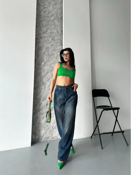 Baggy Süper Taş Bıyık Yıkama Kahve Tint Jeans Pantolon D2007 Baggy Süper Taş Bıyık Yıkama Kahve Tint Jeans Pantolon D2007