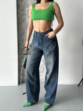 Baggy süper taş bıyık yıkama kahve tint jeans pantolon d2007 Baggy süper taş bıyık yıkama kahve tint jeans pantolon d2007