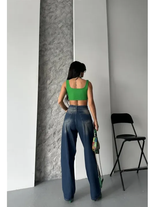 Baggy Süper Taş Bıyık Yıkama Kahve Tint Jeans Pantolon D2007 Baggy Süper Taş Bıyık Yıkama Kahve Tint Jeans Pantolon D2007