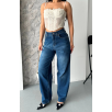 Baggy süper taş bıyık yıkama koyu mavi jeans pantolon d2007 Baggy süper taş bıyık yıkama koyu mavi jeans pantolon d2007
