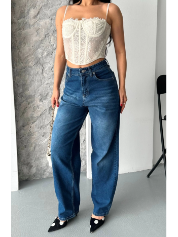 Baggy süper taş bıyık yıkama koyu mavi jeans pantolon d2007 Baggy süper taş bıyık yıkama koyu mavi jeans pantolon d2007