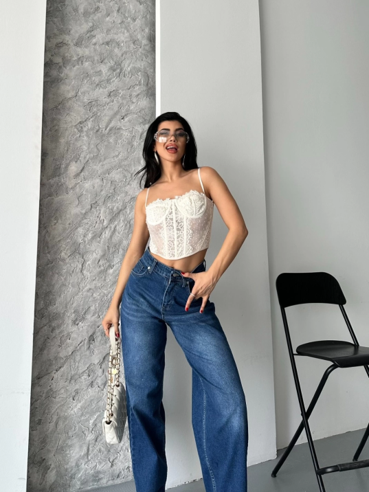 Baggy süper taş bıyık yıkama koyu mavi jeans pantolon d2007 Baggy süper taş bıyık yıkama koyu mavi jeans pantolon d2007