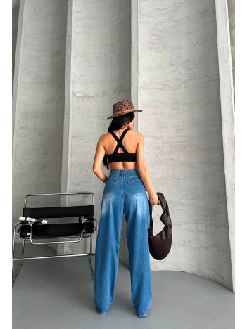 Baggy süper taş bıyık yıkama mavi jeans pantolon d2007 Baggy süper taş bıyık yıkama mavi jeans pantolon d2007