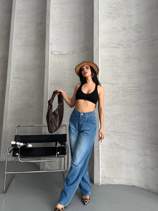 Baggy süper taş bıyık yıkama mavi jeans pantolon d2007 Baggy süper taş bıyık yıkama mavi jeans pantolon d2007