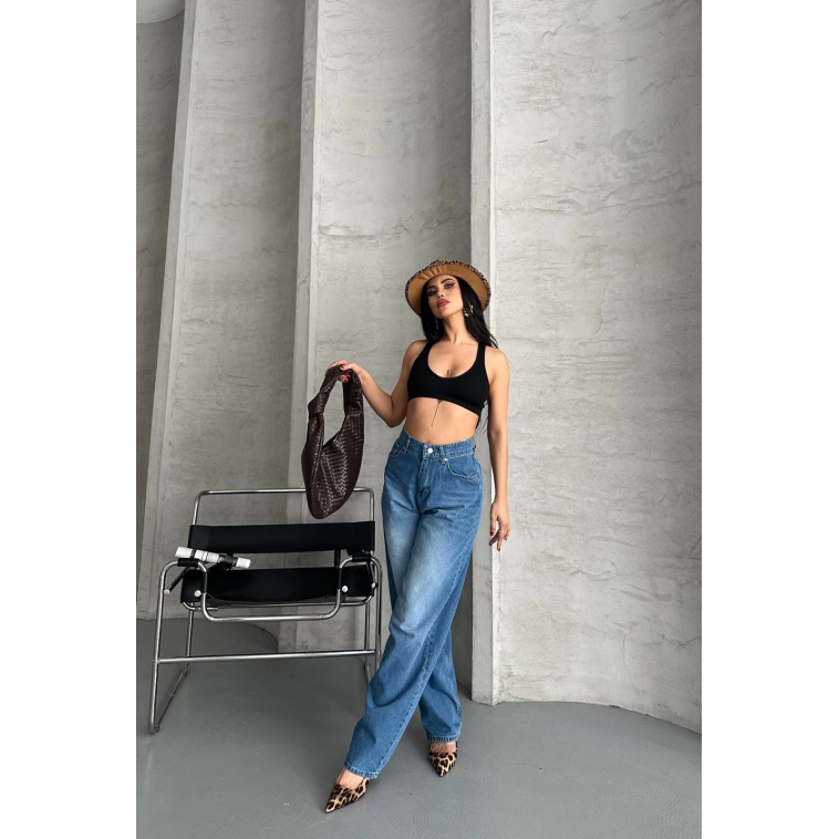 Baggy süper taş bıyık yıkama mavi jeans pantolon d2007 Baggy süper taş bıyık yıkama mavi jeans pantolon d2007