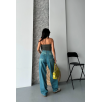 Baggy taş enzim bıyık yıkama jeans pantolon yeşil tint d2007 Baggy taş enzim bıyık yıkama jeans pantolon yeşil tint d2007