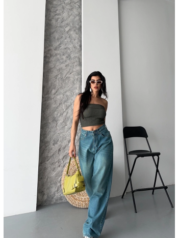 Baggy taş enzim bıyık yıkama jeans pantolon yeşil tint d2007 Baggy taş enzim bıyık yıkama jeans pantolon yeşil tint d2007