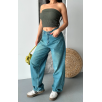 Baggy taş enzim bıyık yıkama jeans pantolon yeşil tint d2007 Baggy taş enzim bıyık yıkama jeans pantolon yeşil tint d2007