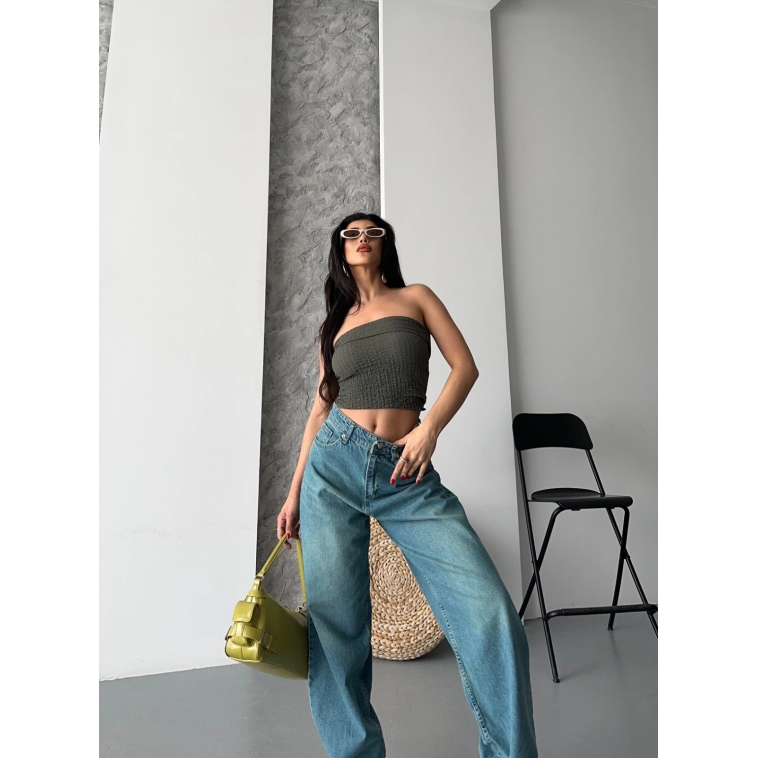 Baggy taş enzim bıyık yıkama jeans pantolon yeşil tint d2007 Baggy taş enzim bıyık yıkama jeans pantolon yeşil tint d2007