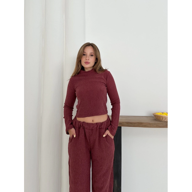 Balıkçı yaka örme takım bordo st265865 Balıkçı yaka örme takım bordo st265865