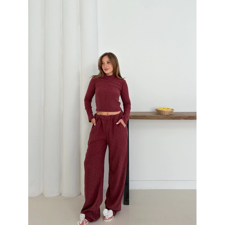 Balıkçı yaka örme takım bordo st265865 Balıkçı yaka örme takım bordo st265865
