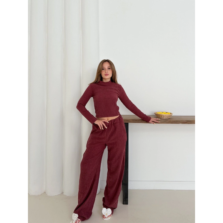 Balıkçı yaka örme takım bordo st265865 Balıkçı yaka örme takım bordo st265865