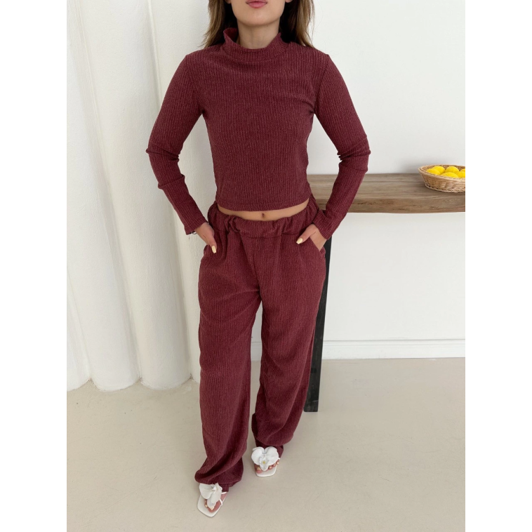 Balıkçı yaka örme takım bordo st265865 Balıkçı yaka örme takım bordo st265865