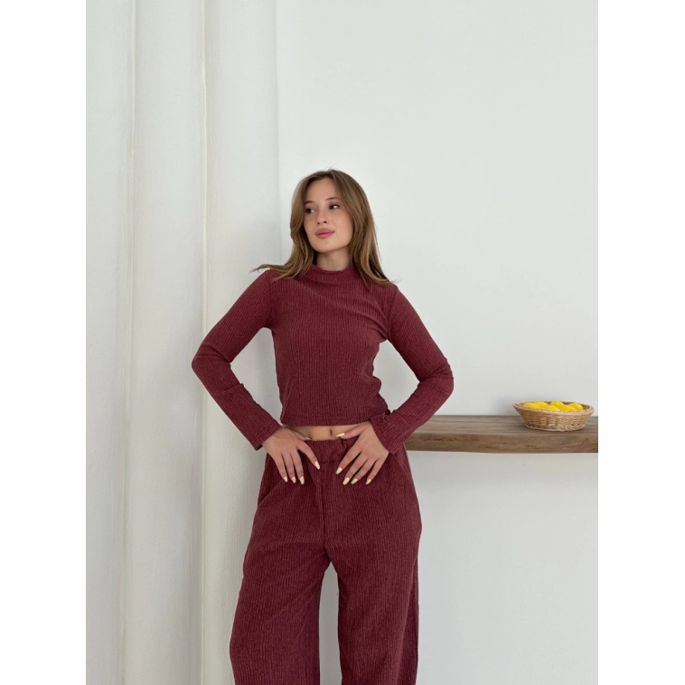 Balıkçı yaka örme takım bordo st265865 Balıkçı yaka örme takım bordo st265865