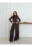 Balıkçı Yaka Örme Takım Kahve St265865