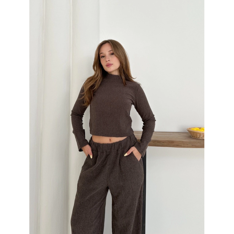 Balıkçı yaka örme takım kahve st265865 Balıkçı yaka örme takım kahve st265865