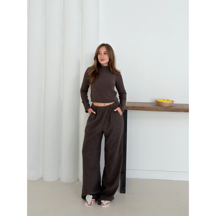 Balıkçı yaka örme takım kahve st265865 Balıkçı yaka örme takım kahve st265865