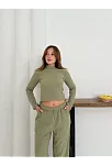Balıkçı Yaka Örme Takım Mint St265865