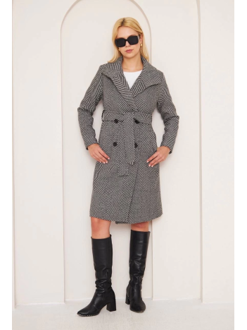 Balıksırtı Uzun Kaşe Kaban