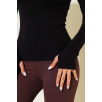 Basic Parmak Geçirme Detaylı Bluz siyah T4266 Basic Parmak Geçirme Detaylı Bluz siyah T4266