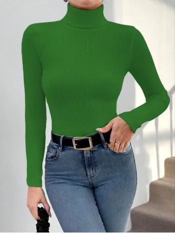 Başıkçı Yaka Dar Kesim Kaşkorse Kazak Yeşil W3103 Başıkçı Yaka Dar Kesim Kaşkorse Kazak Yeşil W3103