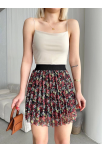 Baskılı Astarlı Mini Etek Baskılı Astarlı Mini Etek