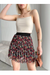 Baskılı Astarlı Mini Etek Baskılı Astarlı Mini Etek