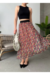 Baskılı Astarlı Uzun Etek Baskılı Astarlı Uzun Etek
