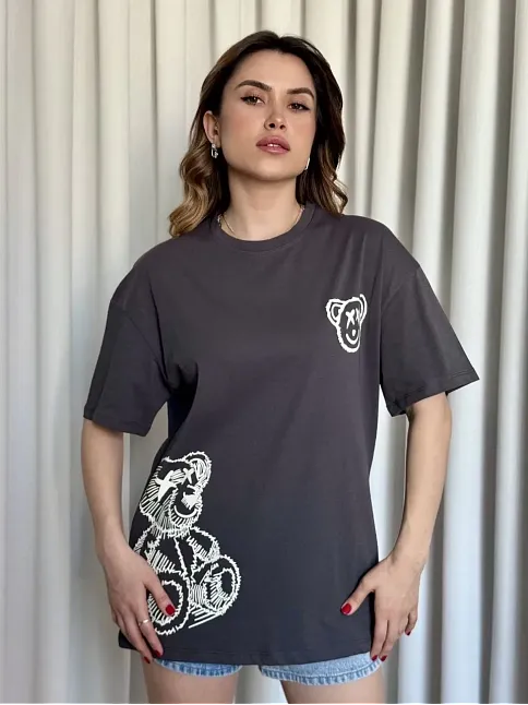 Baskılı Ayıcıklı Tişört