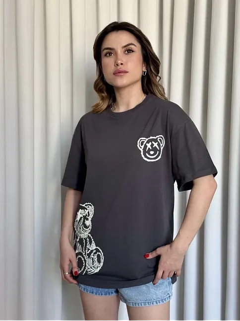 Baskılı Ayıcıklı Tişört