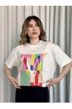 Baskılı Crop Tişört