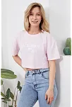 Baskılı Crop Tişört