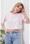 Baskılı Crop Tişört