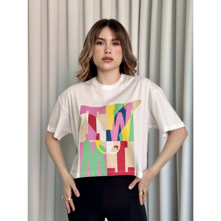 Baskılı crop tişört Baskılı crop tişört