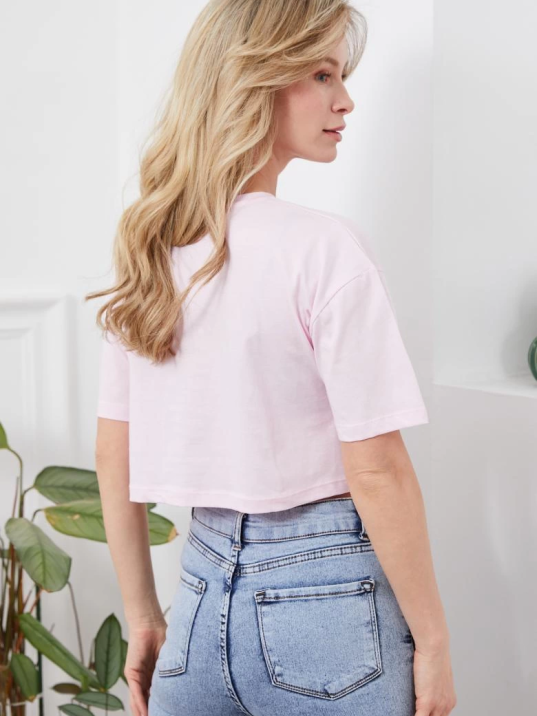 Baskılı Crop tişört Baskılı Crop tişört