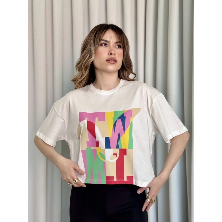 Baskılı crop tişört Baskılı crop tişört