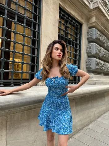 Baskılı Etekli Takım